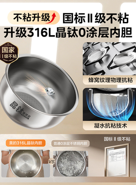 美的316L0涂层IH加热电饭煲4L