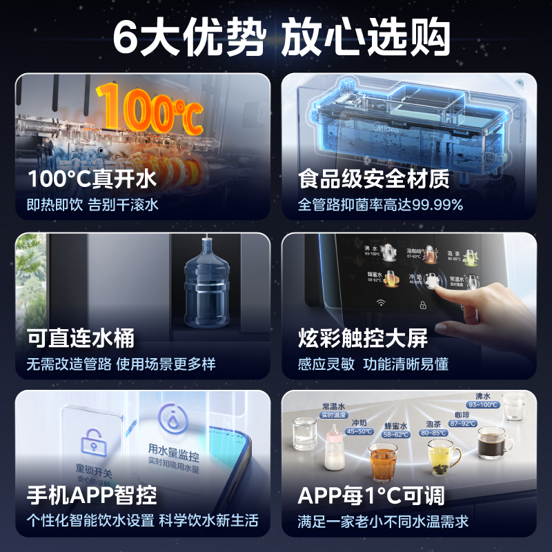 【可接桶装水】美的管线机新款家用净水器饮水机餐边柜壁挂式直饮,淘宝优惠券,粉丝福利购,淘宝优惠卷