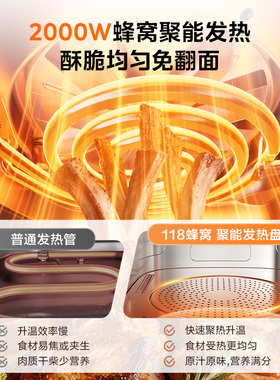 美的新款8升大容量空气炸锅