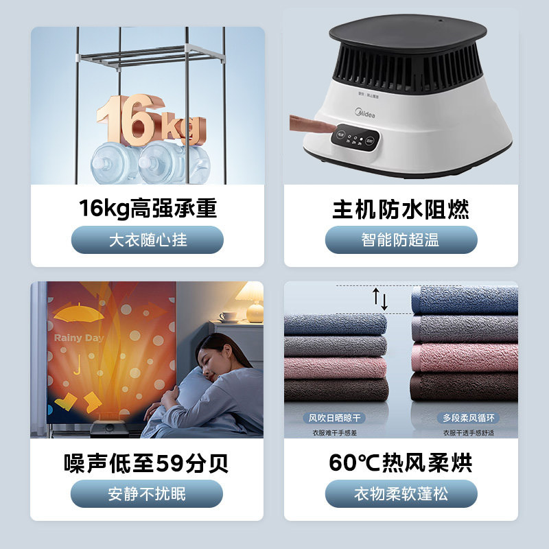 美的烘干机家用烘衣服干衣机小型宿舍大容量风干机折叠收纳烘衣机,淘宝优惠券,粉丝福利购,淘宝优惠卷