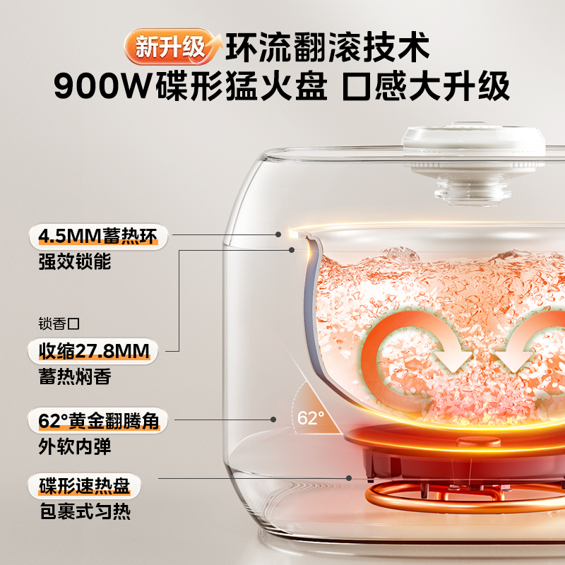 美的电饭煲锅家用4升大容量不粘多功能智能预约快速煮饭小电饭锅