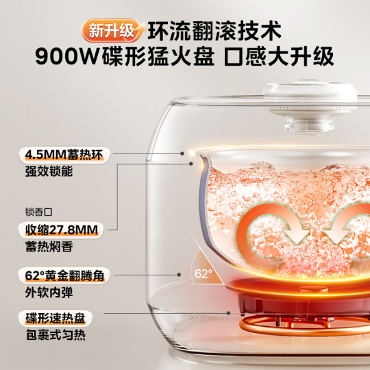 美的电饭煲锅家用4升大容量3到4人多功能快速煮饭锅飞快小电饭锅