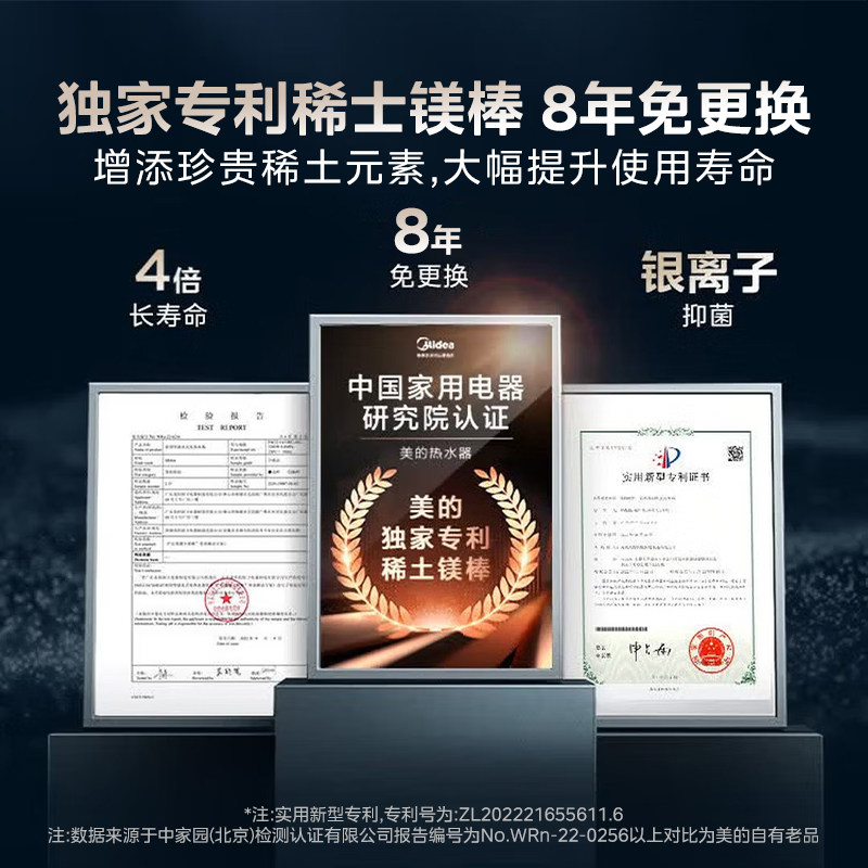美的电热水器电家用洗澡卫生间一级能效60升50升官方旗舰镁棒ME4