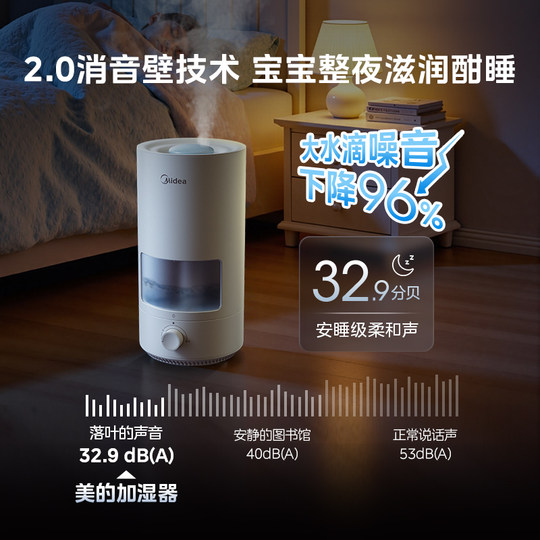 Midea Zinc Ion Antibacterial Removable Washing Humidifier 3D50