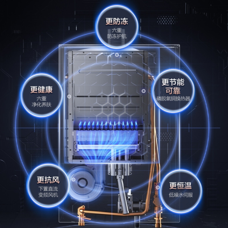 美的安睡燃气热水器一级静音家用天然气水伺服恒温洗澡官方M9pro