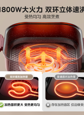 美的电火锅烤鱼锅多功能一体锅