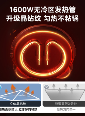 美的钛陶耐磨电饼铛双盘可拆洗