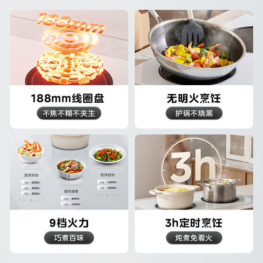 Индукционная плита Midea со встроенной двойной плитой