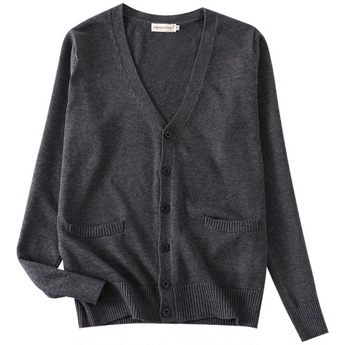 原创正版深灰色JK制服开衫外套针织衫上衣软妹日系学院风长袖毛衣 - 图3