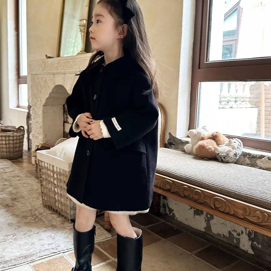 女童外套秋冬款2024新款儿童双面羊绒女大童冬季长款童装呢子大衣,淘宝优惠券,粉丝福利购,淘宝优惠卷