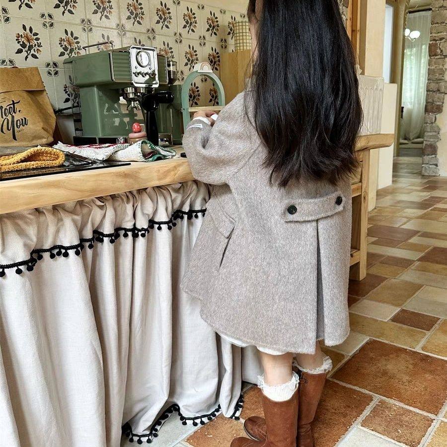 女童外套秋冬款2024新款儿童双面羊绒女大童冬季长款童装呢子大衣,淘宝优惠券,粉丝福利购,淘宝优惠卷