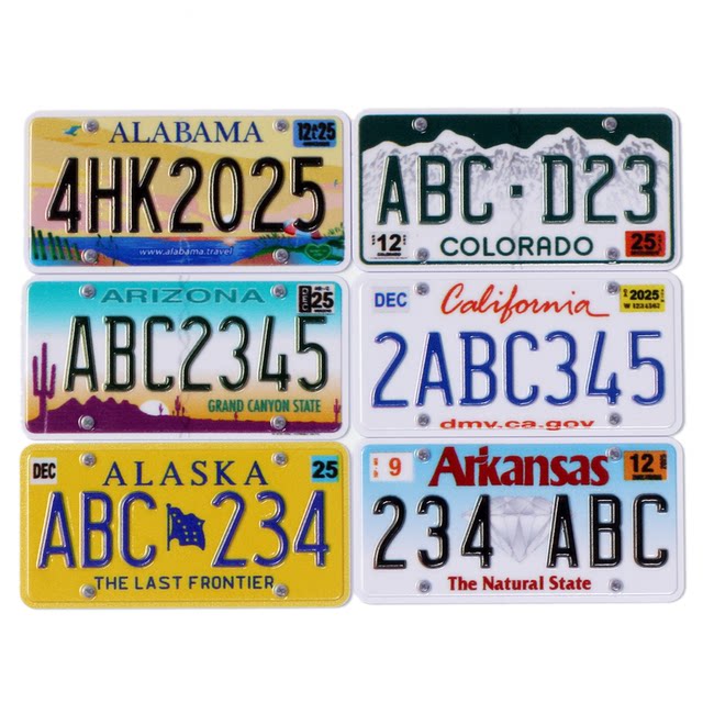 Special for the car plate model of the concave and convex American license plate