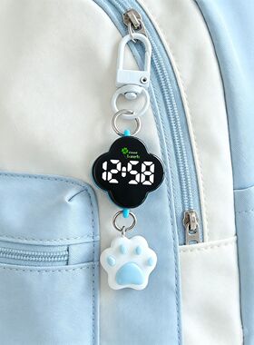 网红烤漆猫爪时间挂表钥