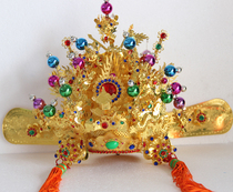 Sky Dragon Embroidered Color Pearl Color Drilling-shaped Metacap Wenwu Caiu Caithos Divine Hat Show Talent opera The Hall of Fate for the Fate of the Buddha Hall of Fate