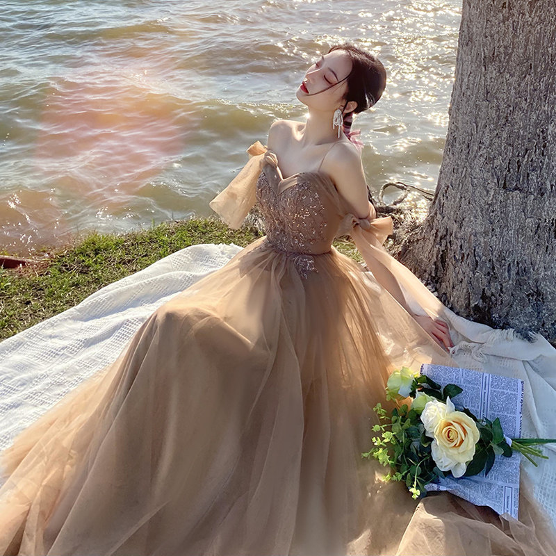 伴娘服2021新款夏季小众高级连衣裙 天成我梦嫁衣礼服/晚装