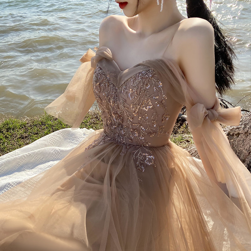 伴娘服2021新款夏季小众高级连衣裙 天成我梦嫁衣礼服/晚装