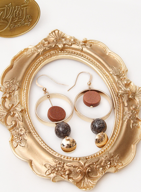 贝衡树脂耳环项链展示框欧式花边小相框首饰拍照摄影点位展示陈列