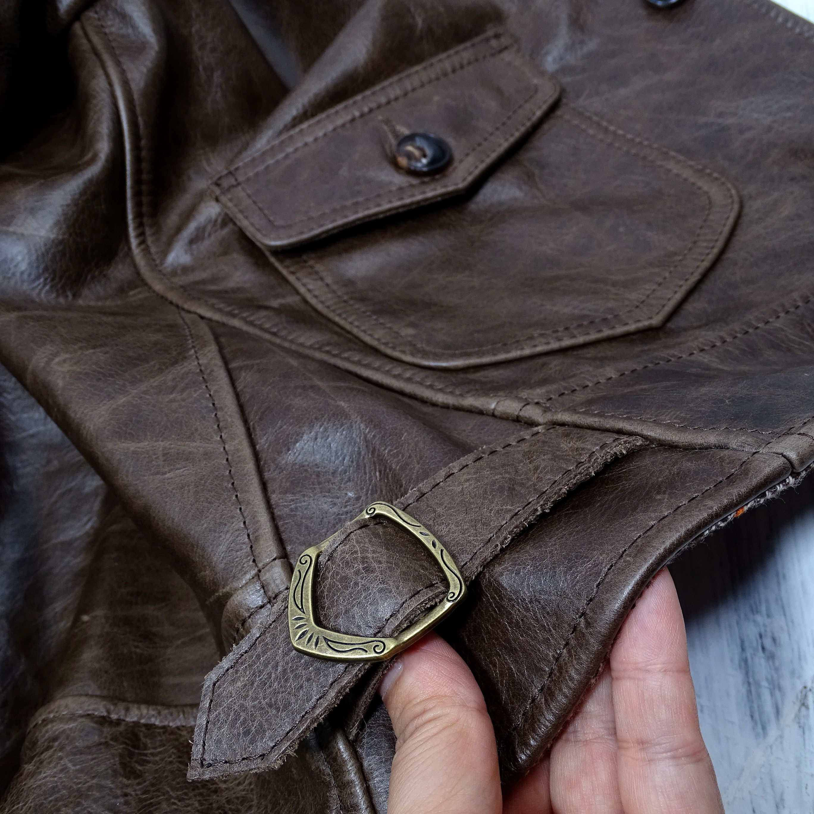 【限量3折秒杀】美国进口油浸蜡变牛皮美式复古哥萨克青果领,淘宝优惠券,粉丝福利购,淘宝优惠卷