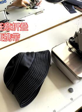头层绵羊皮文艺可折叠明线大帽檐