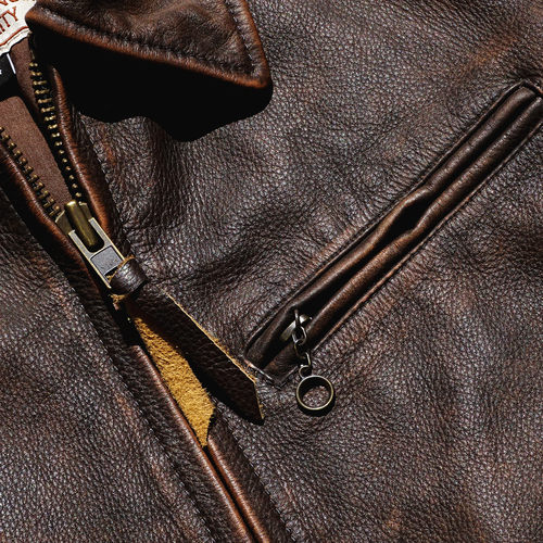 1930恩菲尔德【孟加拉茶芯小牛皮】重水洗做旧软糯垂坠 - 图0