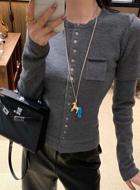 网红欧阳小马流苏长款项链女轻奢小众设计高级感百搭可调节毛衣链