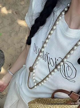 区区欧阳仿珍珠叠戴吊坠项链