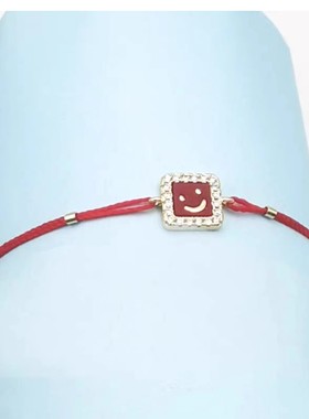 红绳手链双层叠戴红色手绳