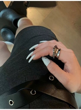 区区欧阳藤蔓柳钉开口可调节戒指