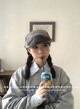 小众多色拼接前进帽百搭咖灰色潮