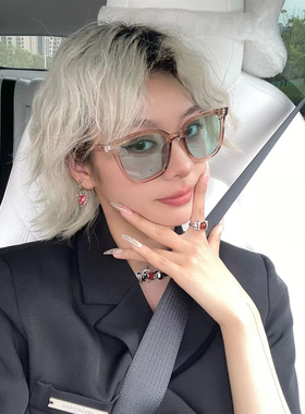 防晒太阳镜圆脸显瘦墨镜网红新色