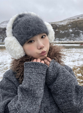 可爱毛绒耳罩冬季保暖骑车耳套女