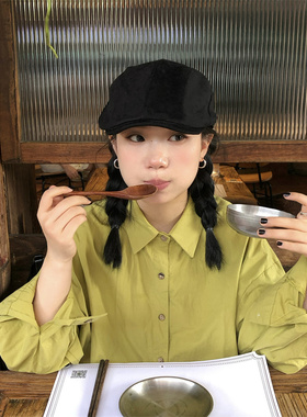 复古咖啡色麂皮绒前进帽好版型潮
