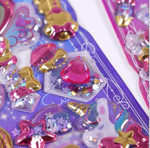 烫金宝石摇摇贴纸魔法棒立体摇动贴diy手机壳装饰贴可爱卡通贴纸