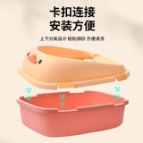 Кошачий песчаный горшок с полным масштабным супер -крупным молодым кошачьим песчаным бассейном Анти -экстернальный запрыскивание полузвековые туалетные принадлежности для кошек