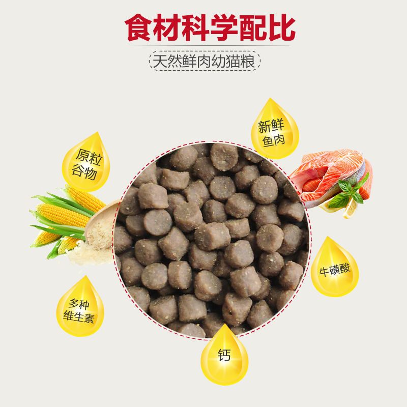 宠明星猫粮幼猫三文鱼猫粮天然粮增肥发腮营养幼猫猫粮2kg4斤装优惠券