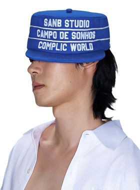 SANB COMPLIC WORLD蓝色 街头美式平檐趣味街头男女帽嘻哈硬挺