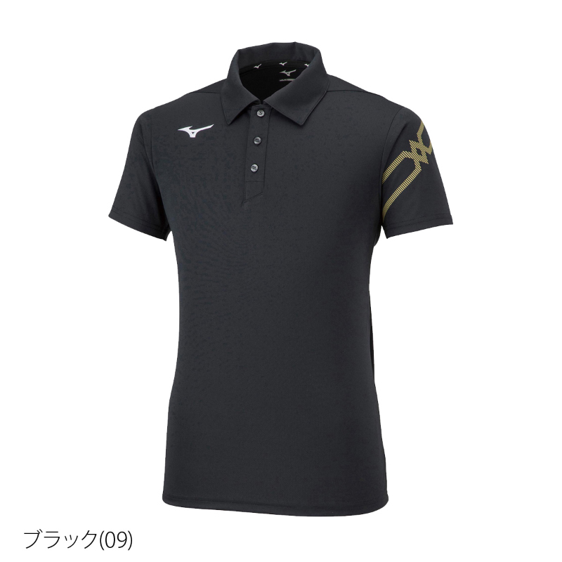 日本Mizuno美津浓运动短袖polo衫翻领男2022新款健身速干白色T恤