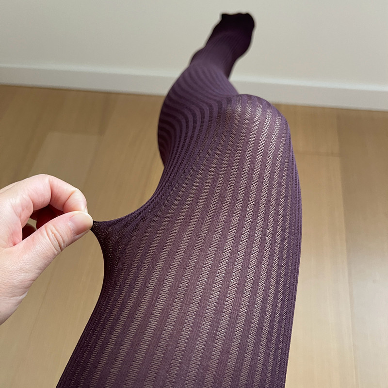 日系简约纯色竖条暗纹微透肉显瘦丝袜春秋薄款提花显腿长连裤袜女,淘宝优惠券,粉丝福利购,淘宝优惠卷