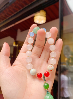 代上天竺金丝玉莲花手串