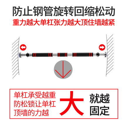 门上单杠3mm厚引体向上器室内家用健身器材门框墙体单双杆免打孔-图2