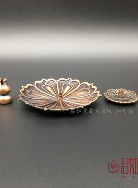 新品合金莲花香插摆o件禅意葫芦香插一炷香线香香插可拆卸香座