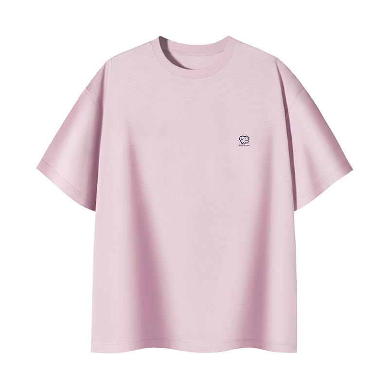 PSO Brand 【凉感】210克针织可爱像素小狗圆领短袖T恤夏季情侣装 - 图3