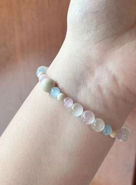浪漫传说荔枝冻猫眼石手串
