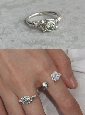 今饰有约小行星锆石戒指女