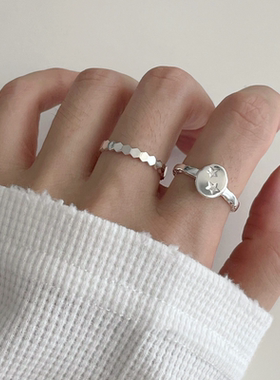 今饰有约超闪亮片蜂巢戒指女