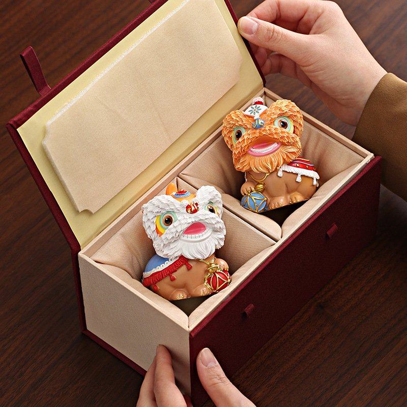 进口国潮佛山舞狮醒狮创意文创摆件高级感桌面茶桌装饰工艺品生日,淘宝优惠券,粉丝福利购,淘宝优惠卷