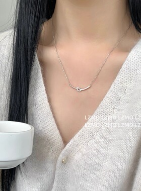 LZMO少女心结S925纯银绳结项链