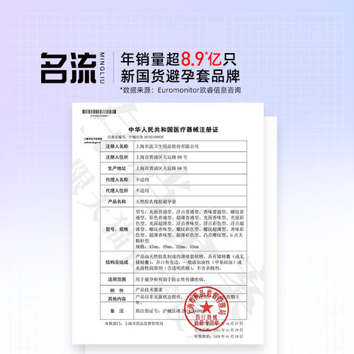 名流避孕套超薄玻尿酸大油量男女用安全套正品100只 - 图2
