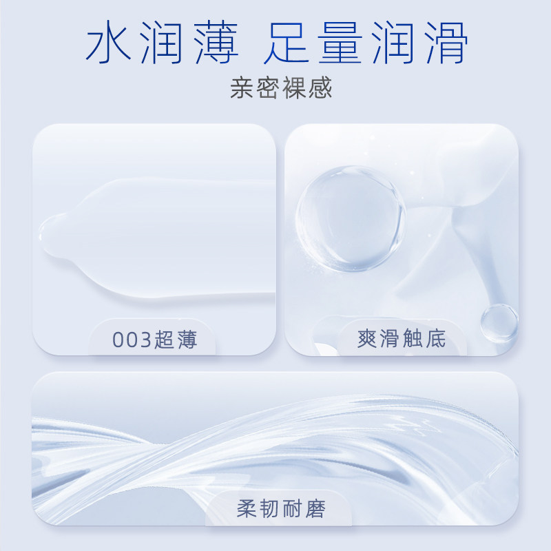 名流mo玻尿酸超薄润滑男情趣型套子 名流避孕套