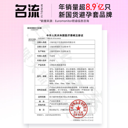 名流MO玻尿酸大号55mm超薄避孕套情趣男女用安全套官网正品旗舰店 - 图2